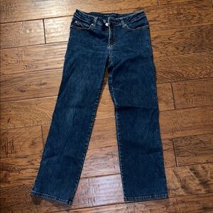 Trina Turk Blue Ankle Cropped Jeans